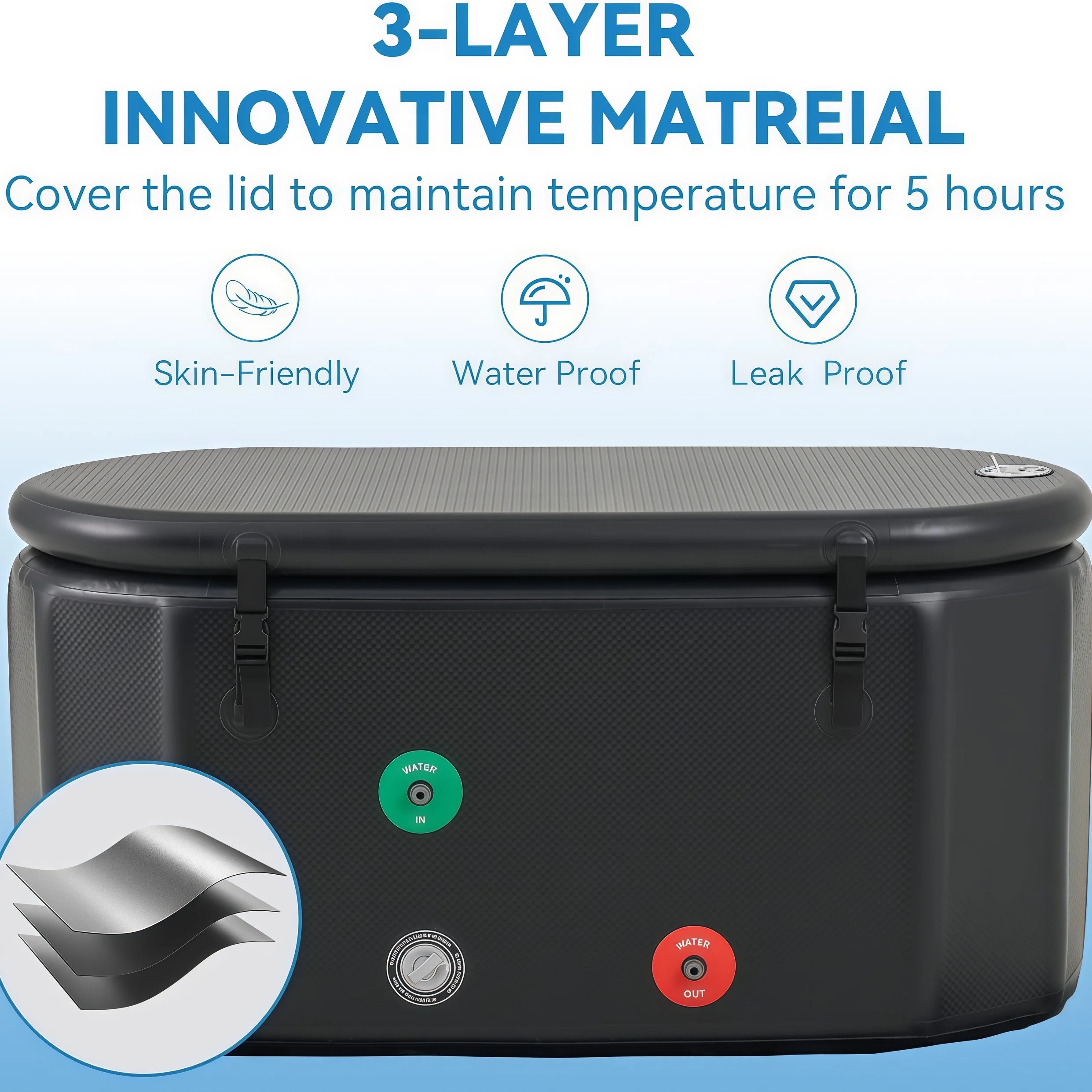 Coldera XL — Full-Body Ice Bath Tub (193 Gal)