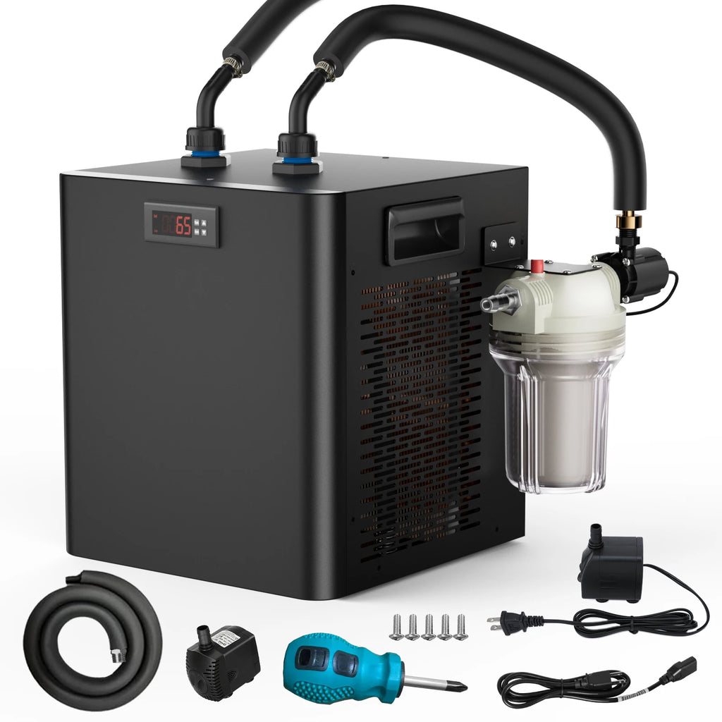 Coldera Chill 1/3 HP water chiller — part of the Coldera Complete System