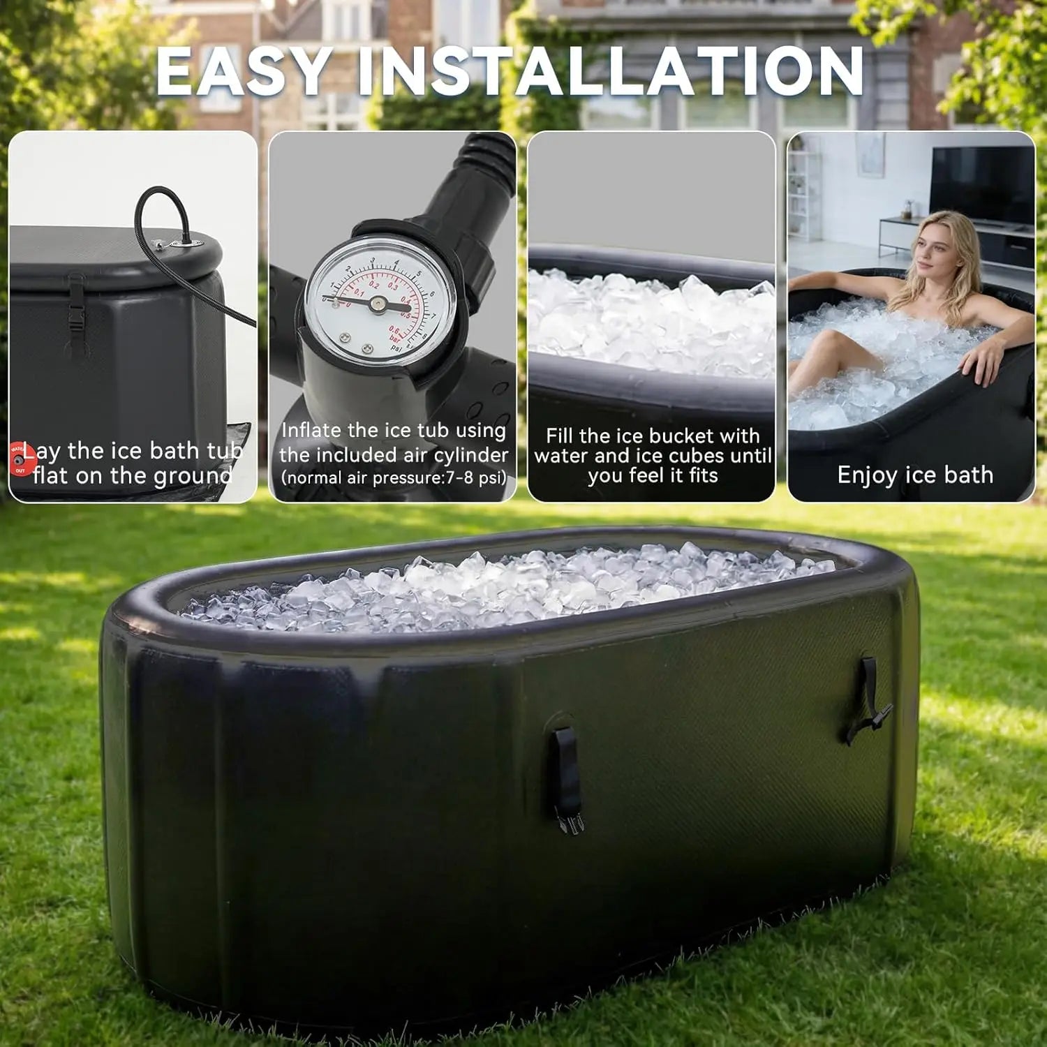 Coldera XL — Full-Body Ice Bath Tub (193 Gal)