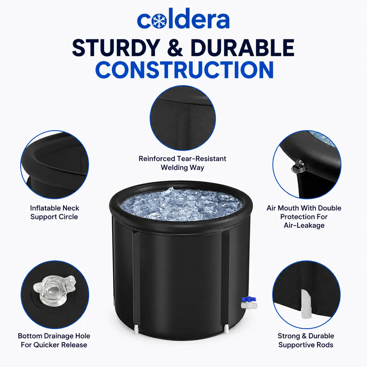 Coldera Core — Foldable Ice Bath Tub (97 Gal)