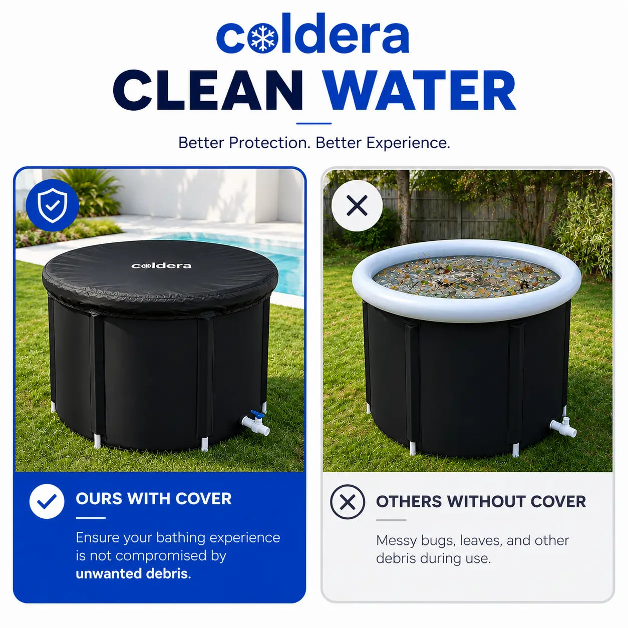 Coldera Core — Foldable Ice Bath Tub (97 Gal)