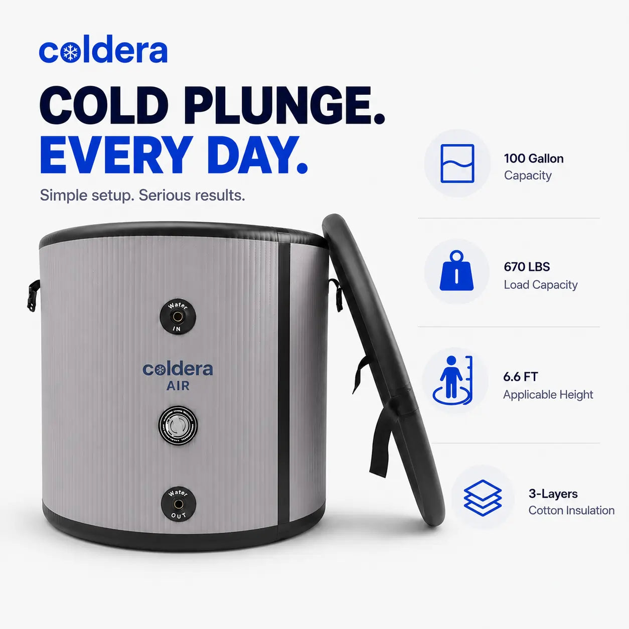 Coldera Air — Inflatable Cold Plunge Tub (100 Gal)