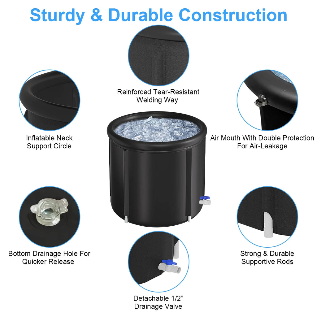 Coldera Core — Foldable Ice Bath Tub (97 Gal)