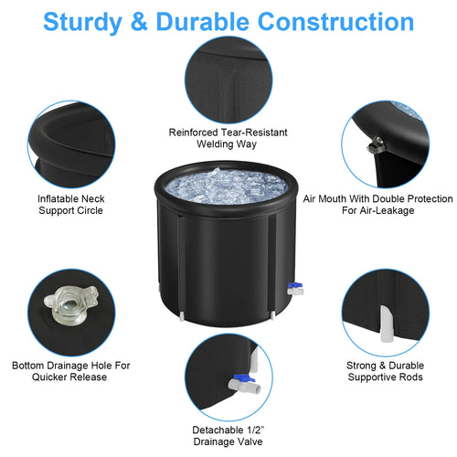 Coldera Core — Foldable Ice Bath Tub (97 Gal)